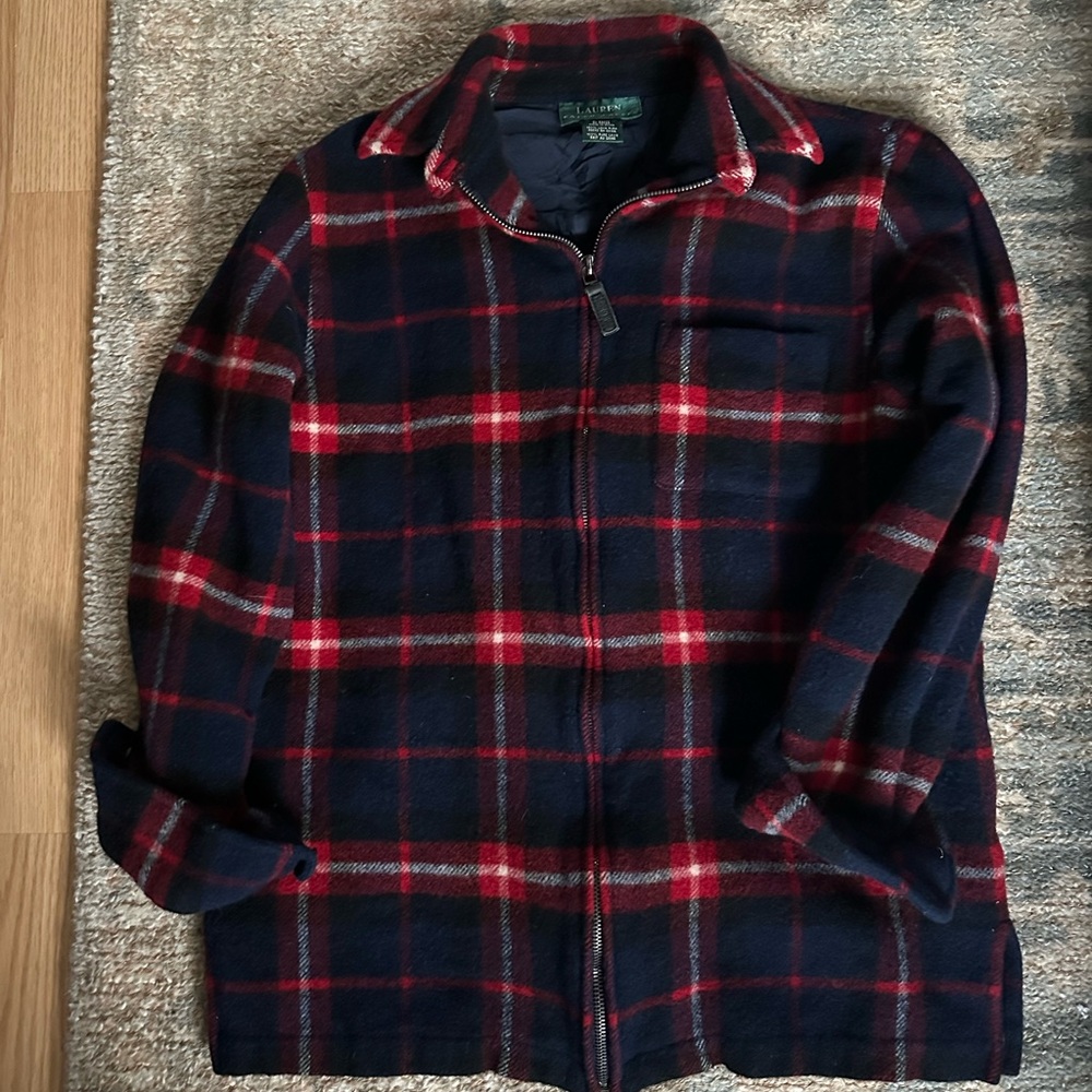 Ralph Lauren Navy and Red Plaid Jacket